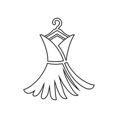 Dress outline silhouette design vector eps