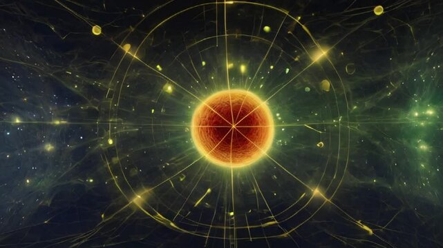 planet with space with space with colorful lights HD resolution with hyper realistic 4K Background.