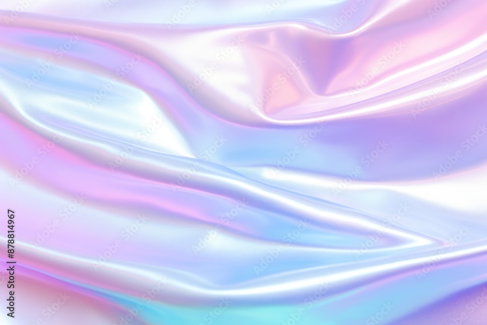 Poster iridescent holographic gradient backdrop in soft pastel colors.
