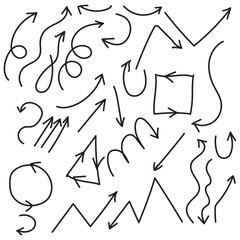 set of hand drawn arrows for your design