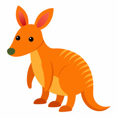 Create a Full Image of Cute Aardvark Clipart in White Background - Vector Illustration