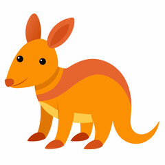 Create a Full Image of Cute Aardvark Clipart in White Background - Vector Illustration