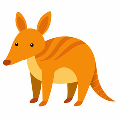 Create a Full Image of Cute Aardvark Clipart in White Background - Vector Illustration