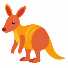 Create a Full Image of Cute Aardvark Clipart in White Background - Vector Illustration