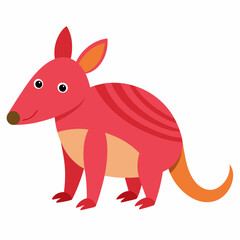 Create a Full Image of Cute Aardvark Clipart in White Background - Vector Illustration