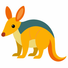 Create a Full Image of Cute Aardvark Clipart in White Background - Vector Illustration