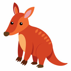 Create a Full Image of Cute Aardvark Clipart in White Background - Vector Illustration