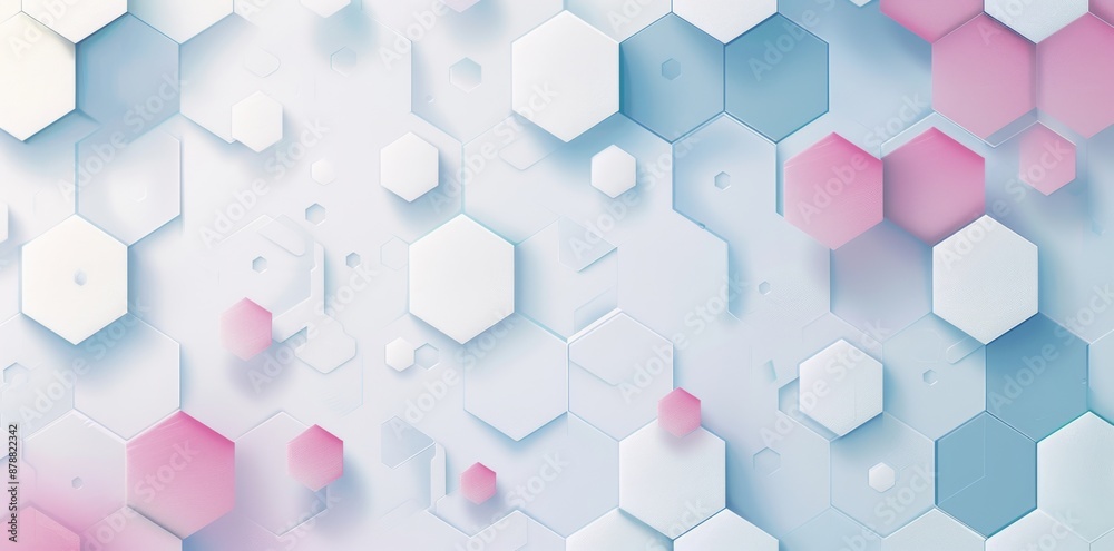 Poster geometric background with polygon shape pattern and isometric blocks