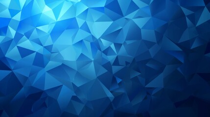 Fototapeta premium This blue polygonal pattern background is abstract and modern.