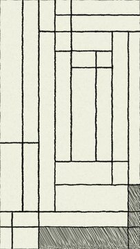 Geometric elements hand draw animation vertical video