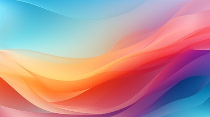 Vibrant Abstract Waves with Multicolor Gradient Background