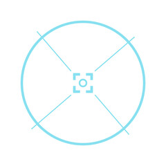 technology futuristic aim cartoon. ui target, digital tech, military frame technology futuristic aim sign. isolated symbol vector illustration