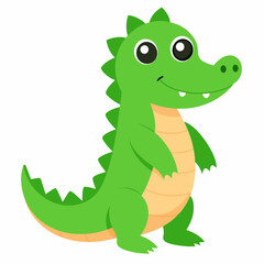 Obraz premium Cute Alligator Vector Illustration