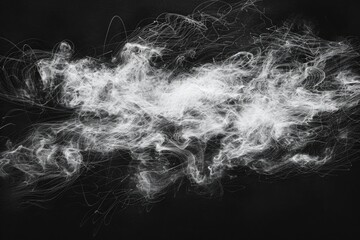 White Dust and Scratches on Black Background