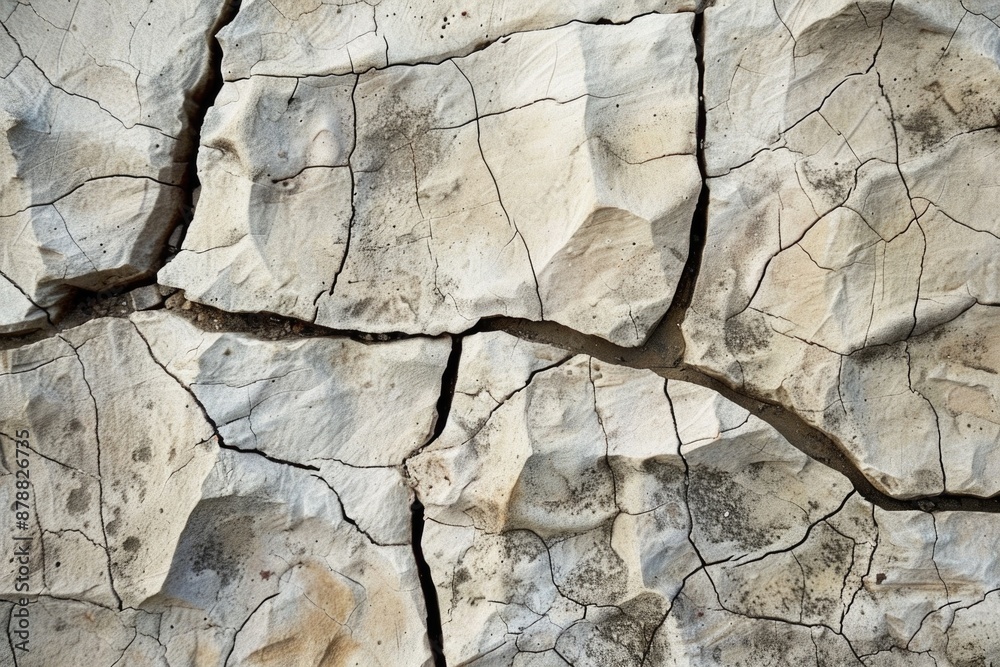 Aufkleber closeup of textured surface of rough rocky formation with cracks as abstract background