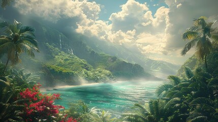 Obraz premium Eden Revisited: Discovering Paradise