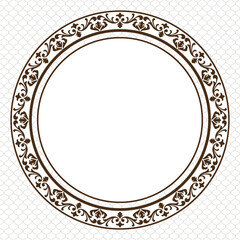 Vintage label design with monograms and frames