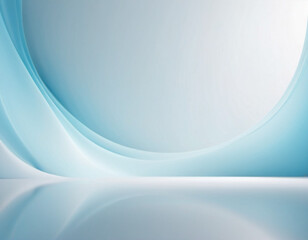 Obraz premium Abstract pastel background with a swirling, wavy design in shades of blue and white. Background is soft ethereal, subtle gradient and light sparkles. Beautiful gradient. Smooth lines. Light blue