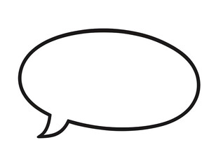 Speech bubble isolated on transparent background. Oval shape. Chat bubble speech icon. Messaging and Chatting symbol