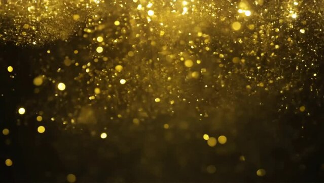 glitter lights grunge background, gold glitter defocused abstract Twinkly Lights Background.