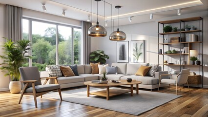 Fototapeta premium living room interior