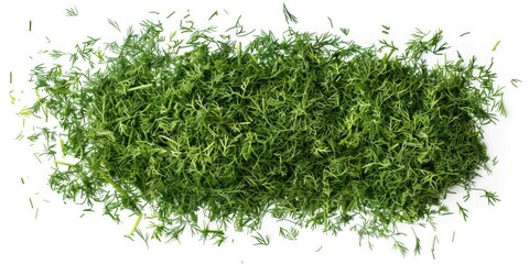 Obraz premium A pile of fresh green grass on a white surface, ideal for decoration or photography props