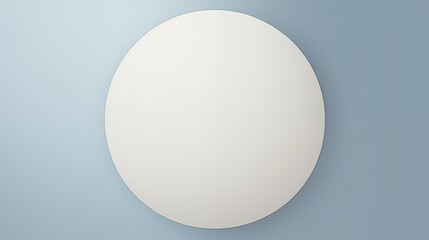 Minimalist Abstract Art Featuring a White Circle on a Blue Background
