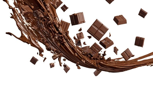 chocolate splash in a swirl of particular and troso