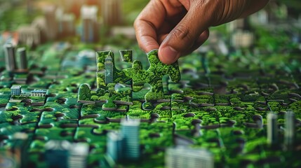 Obraz premium Step_into_the_world_of_sustainable_urban_planning_with_a_city_model