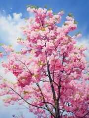 Cherry Blossom Symphony in Azure Skies