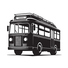 bus vector silhouette illustration