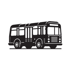 bus vector silhouette illustration