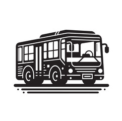 bus vector silhouette illustration