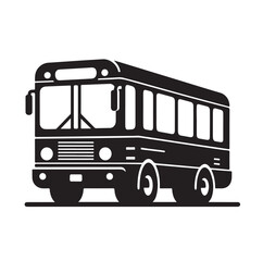 bus vector silhouette illustration