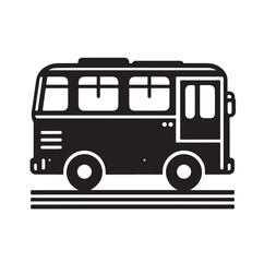 bus vector silhouette illustration