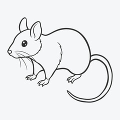 Elegant Mouse Line Art Vector Collection
