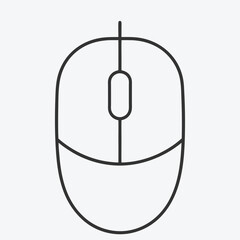 High-Quality Computer Mouse Line Art Vector  Detailed and Scalable Digital Illustration