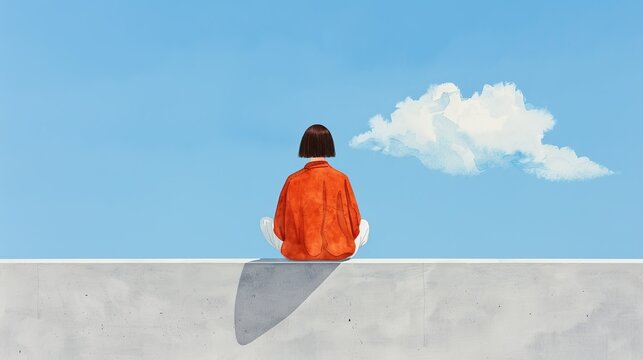 Inspirational watercolor images capturing the determination and resilience of individuals in pursuit of their dreams and aspirations, ideal for motivational content. Illustration, Image, , Minimalism,