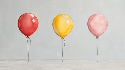 Vibrant watercolor paintings capturing the celebratory moments of achieving significant milestones and goals, ideal for themes of achievement and success. Illustration, Image, , Minimalism,