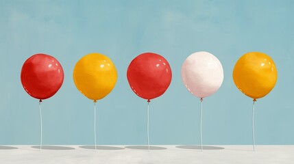 Vibrant watercolor paintings capturing the celebratory moments of achieving significant milestones and goals, ideal for themes of achievement and success. Illustration, Image, , Minimalism,