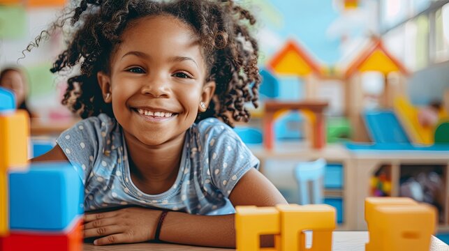 Engaging preschool children in early childhood education through play-based learning activities to enhance kindergarten readiness and early literacy skills in a vibrant classroom setting