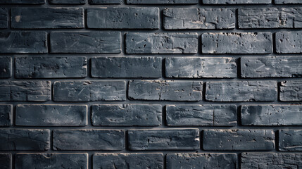 Obraz premium Close-up image of a rustic dark brick wall, showcasing intricate textures and patterns, ideal for background and architectural design uses.