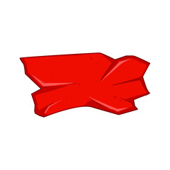 business red tape cartoon. gift event, strip silk, party luxury business red tape sign. isolated symbol vector illustration