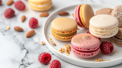 colorful macaroons on a table