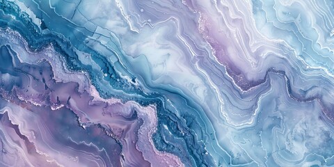 Abstract background of blue and purple marble texture. Liquid marble pattern