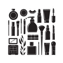 Fototapeta premium cosmetics elements set vector illustration