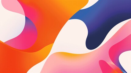 Abstract Fluid Shapes in Vibrant Colors