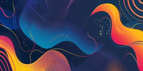 Obraz premium Abstract Swirls of Color and Lines