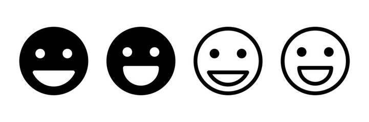 Smile icon vector isolated on white background. Smile vector icon. Emoticon Icon vector. Emoji