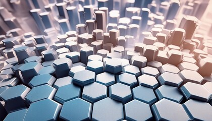 3d hexagon blue abstract background